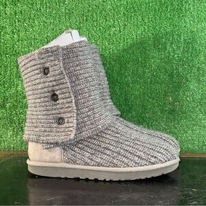 UGG Classic Cardy Knit Boot Grey 5819 Women’s Size 9